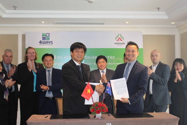 lễ ký kết thỏa thuận hợp tác Công ty CP Nafoods Group và Công ty 4Ways Pts.