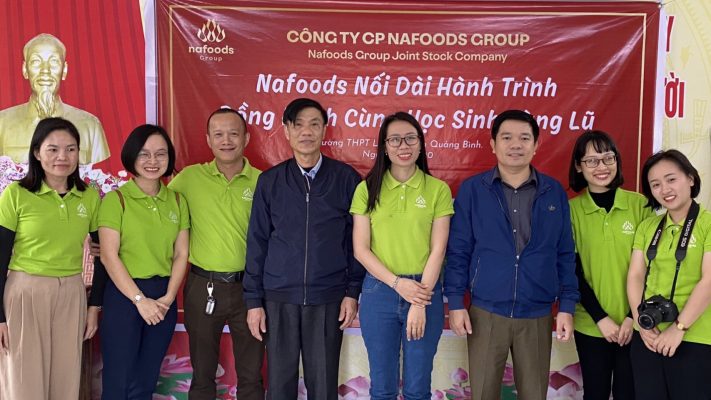 Nafoods tiếp nối chương trình từ thiện hướng về bà con vùng lũ miền Trung