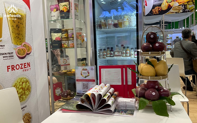 gian hàng nafoods tại hội chợ Anuga, Đức/Nafoods Group's product display booth at Anuga fair, Germany