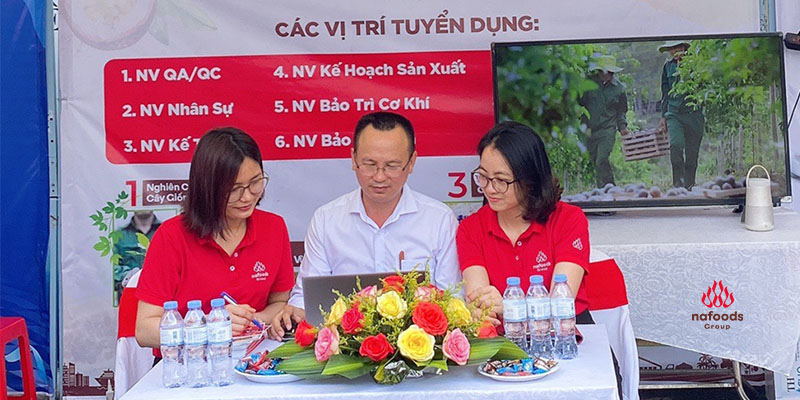 nafoods group tuyển dụng tại ngày hội việc làm do trường ĐH Vinh tổ chức