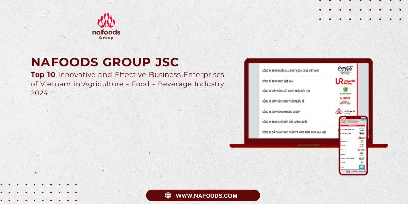 nafoods vinh danh top 10 doanh nghiệp đổi mới sáng tạo ngành thực phẩm đồ uống 2024