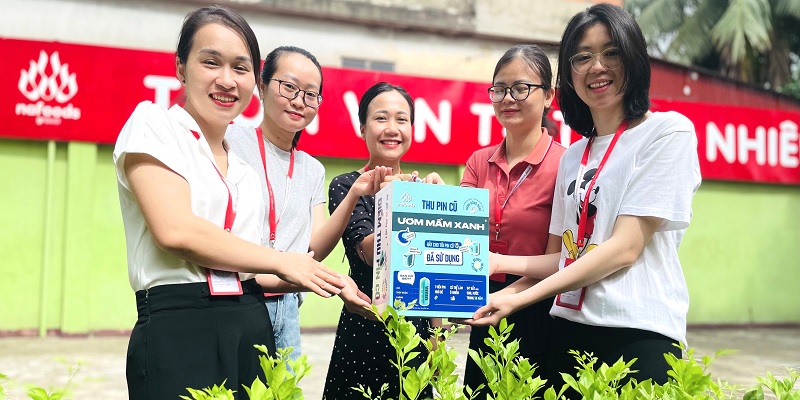 CBCNV công ty hưởng ứng chiến dịch :"Thu gom pin cũ vì tương lai xanh" năm 2024;