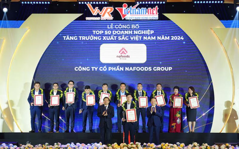Nafoods Group đạt top 50 doanh nghiệp tăng trưởng xuất sắc