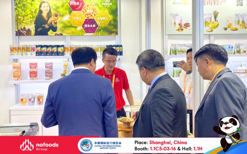 nafoods đón tiếp khách hàng, đối tác tại hội chợ ciie 2024