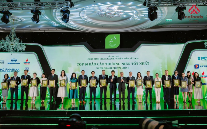 Nafoods Group vinh dự có tên trong Top 20 Báo cáo tài chính tốt nhất nhóm ngành phi tài chính