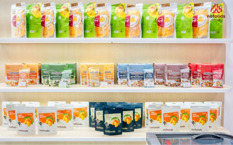 Sản phẩm nafoods trưng bài tại gian hàng hội chợ