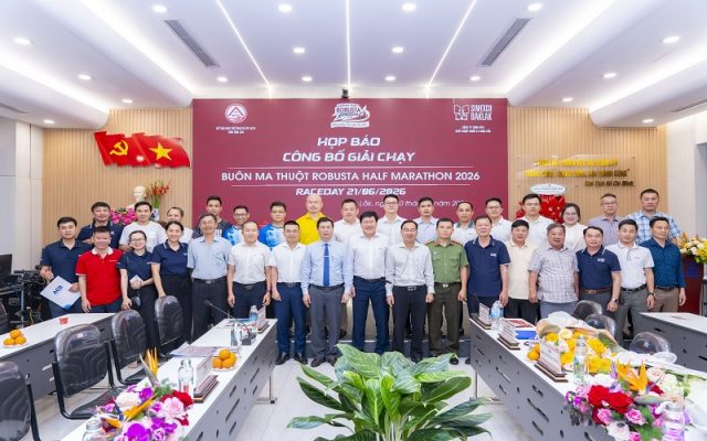 Giải chạy Buôn Ma Thuột Robusta Half Marathon 2026 với chủ đề “Chạy giữa Thủ phủ Cà phê” dự kiến thu hút hơn 5000 vận động viên
