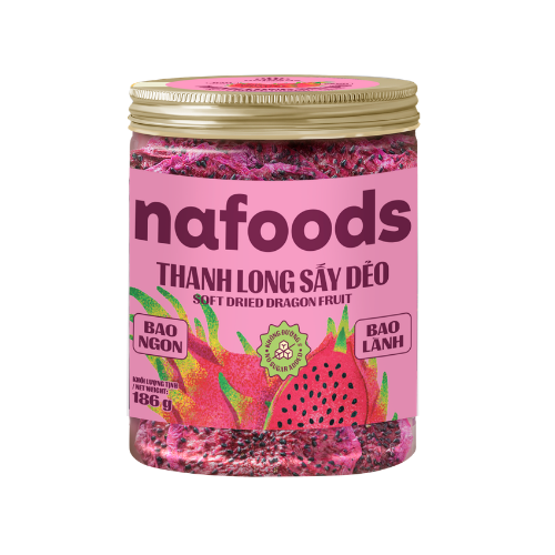 thanh long đỏ sấy dẻo dạng hủ hàng tiêu dùng nafoods